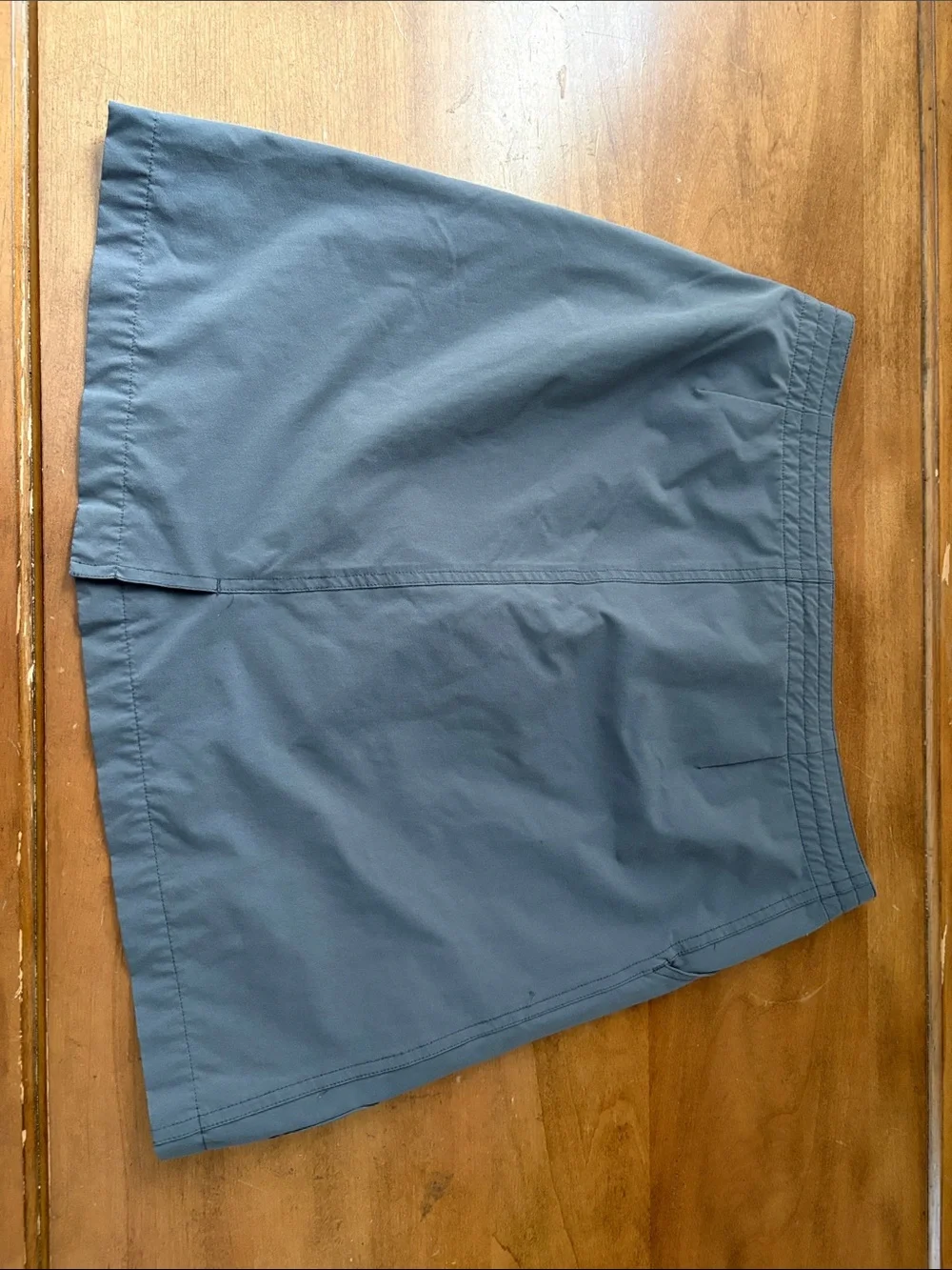 Title Nine Gray Nylon Performance A-Line Skort with Zip Pocket Size 8